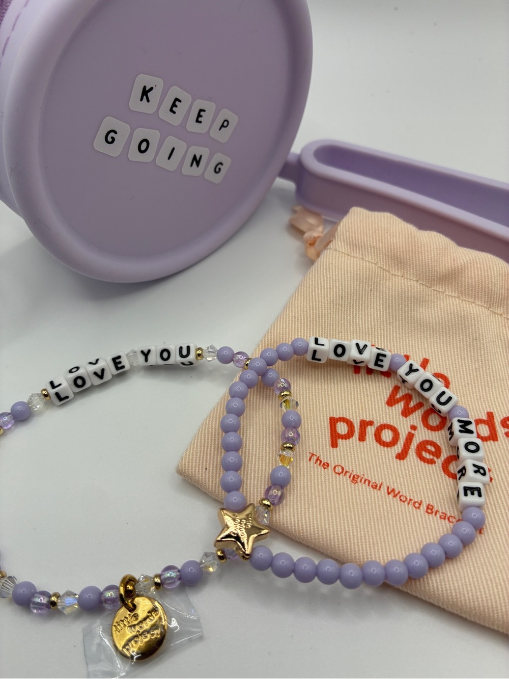 Little Words Project love you/love you more bracelet set mother daughter set